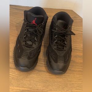 Jordan Black and Red Athletic Shoes